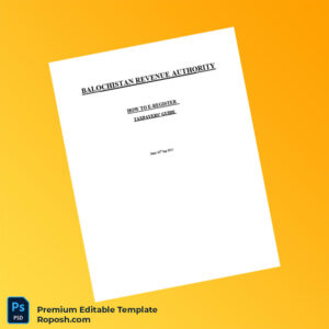 Customizable Pakistan Balochistan Revenue Authority BST Registration Editable Word & PDF Template 6 page Customizable Pakistan Balochistan Revenue Authority BST Registration Editable Word & PDF Template 6 page