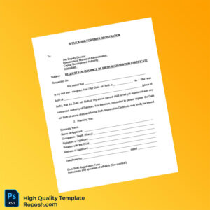 Pakistan Capital Development Authority Editable Birth Registration Application Template in Word and PDF formats 3 page Pakistan Capital Development Authority Editable Birth Registration Application Template in Word and PDF formats 3 page