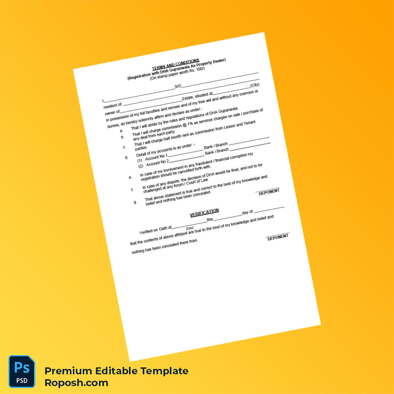 Customizable Pakistan DHA Gujranwala Business Registration Certificate Editable Word & PDF Template 5 page Customizable Pakistan DHA Gujranwala Business Registration Certificate Editable Word & PDF Template 5 page