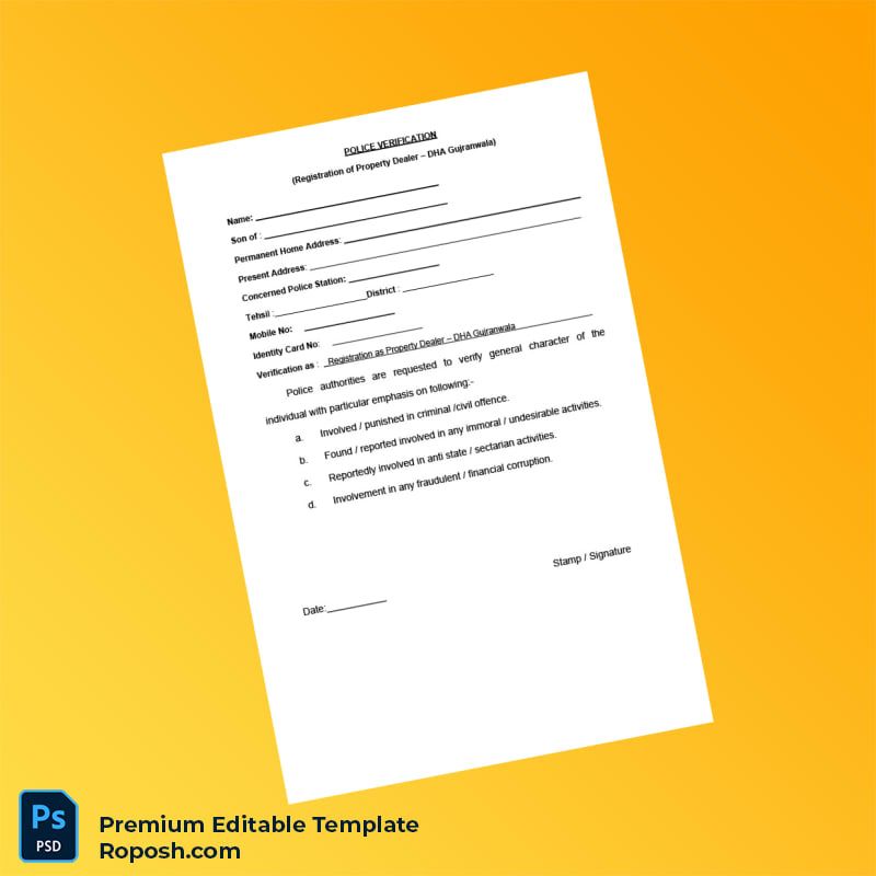 Customizable Pakistan DHA Gujranwala Business Registration Certificate Editable Word & PDF Template 5 page Customizable Pakistan DHA Gujranwala Business Registration Certificate Editable Word & PDF Template 5 page