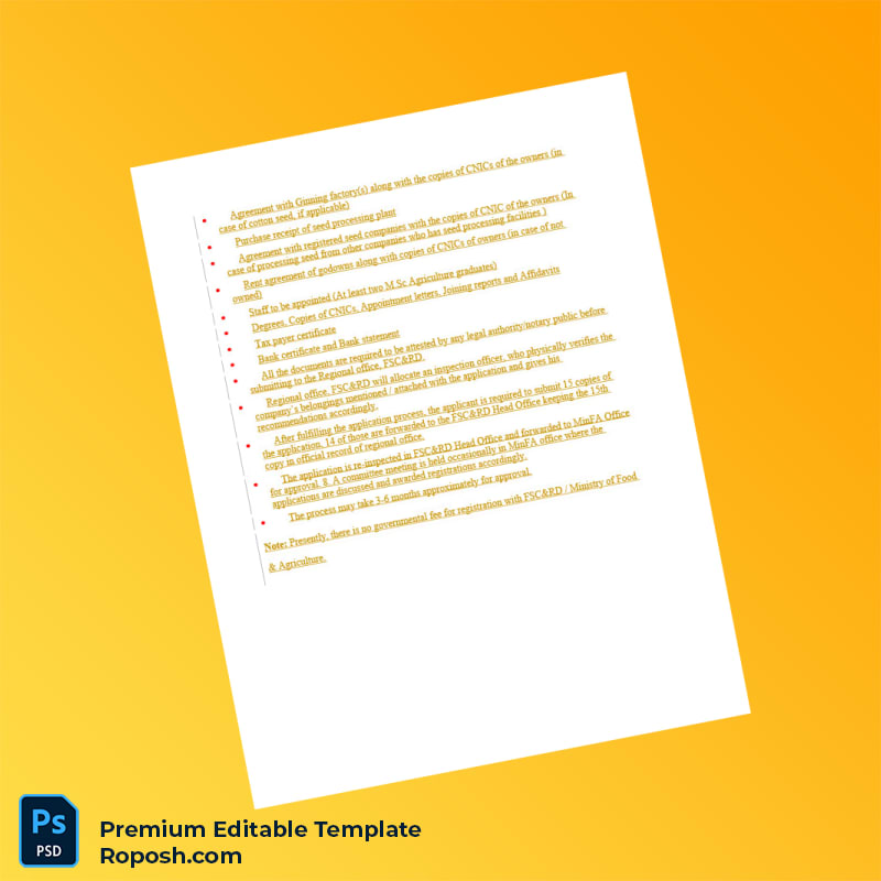 Customizable Pakistan Federal Seed Certification and Registration Department Seed Company Registration Certificate Template in Word and PDF f 2 page Customizable Pakistan Federal Seed Certification and Registration Department Seed Company Registration Certificate Template in Word and PDF f 2 page