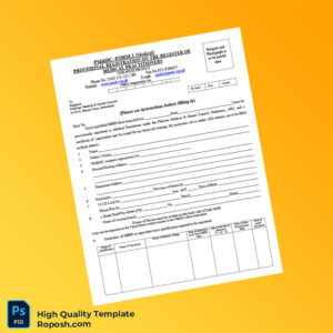 Pakistan Medical Dental Council Provisional Registration Certificate Template in Word and PDF formats 3 page