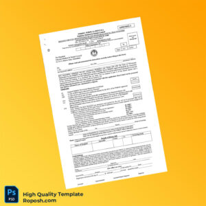 Pakistan Medical and Dental Council Registration Certificate Template in Word and PDF formats 2 page