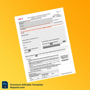 Customizable Pakistan NIFT Digital Certificate Request Form Editable Word & PDF Template 4 page Customizable Pakistan NIFT Digital Certificate Request Form Editable Word & PDF Template 4 page