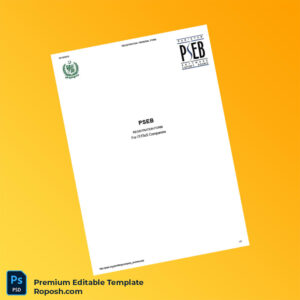 Customizable Pakistan PSEB Registration Renewal Form Editable Word & PDF Template 7 page Customizable Pakistan PSEB Registration Renewal Form Editable Word & PDF Template 7 page