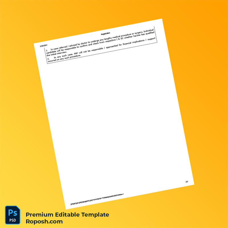 Customizable Pakistan Pakistan Air Force Registration Certificate Editable Word & PDF Template 2 page Customizable Pakistan Pakistan Air Force Registration Certificate Editable Word & PDF Template 2 page