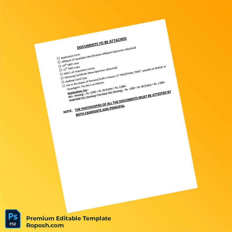 Customizable Pakistan Punjab Nurses Registration Council Registration Form Editable Word & PDF Template 4 page Customizable Pakistan Punjab Nurses Registration Council Registration Form Editable Word & PDF Template 4 page