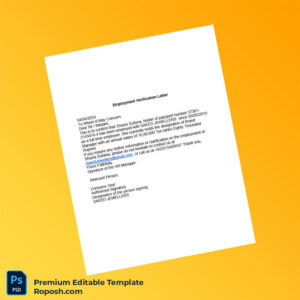 Customizable Pakistan SAEED JEWELLERS Employment Verification Letter Word & PDF Template