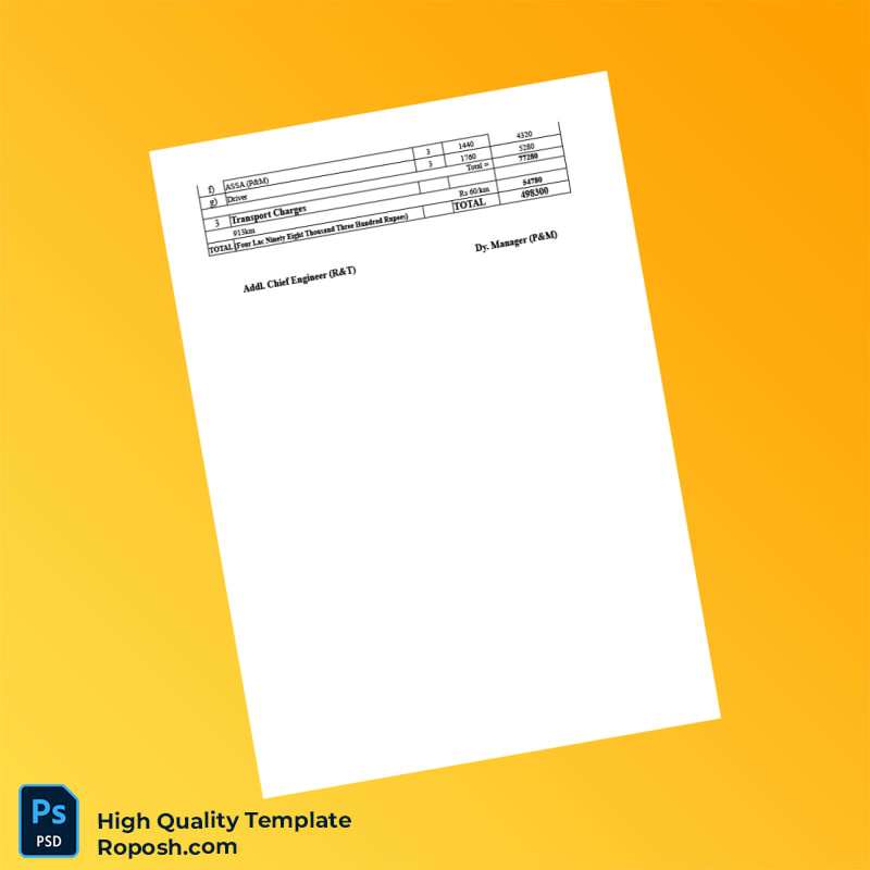 Pakistan TSG NTDC Invoice Template in Word and PDF formats 3 page Pakistan TSG NTDC Invoice Template in Word and PDF formats 3 page