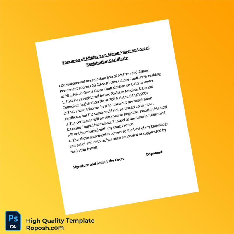 Pakistan Tax Authority Editable Registration Certificate Template in Word and PDF formats 2 page Pakistan Tax Authority Editable Registration Certificate Template in Word and PDF formats 2 page