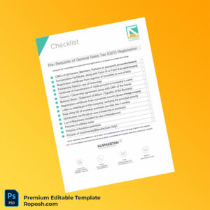 Customizable Pakistan Tax Registration Certificate Editable Word & PDF Template