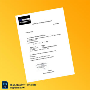 Peru DIGEMID Certificate of Sanitary Registration Template in Word and PDF formats 5 page