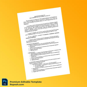 Philippines DPWH Editable Registration Certificate Editable Word & PDF Template 3 page