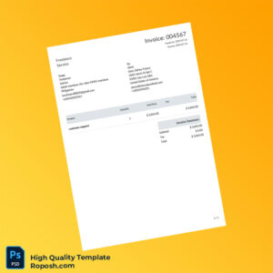Philippines Freelancer Invoice Template in Word and PDF formats
