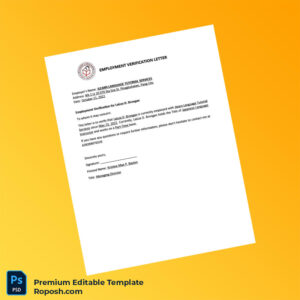 Customizable Philippines JLEARN LANGUAGE TUTORIAL SERVICES Employment Verification Letter Word & PDF Template