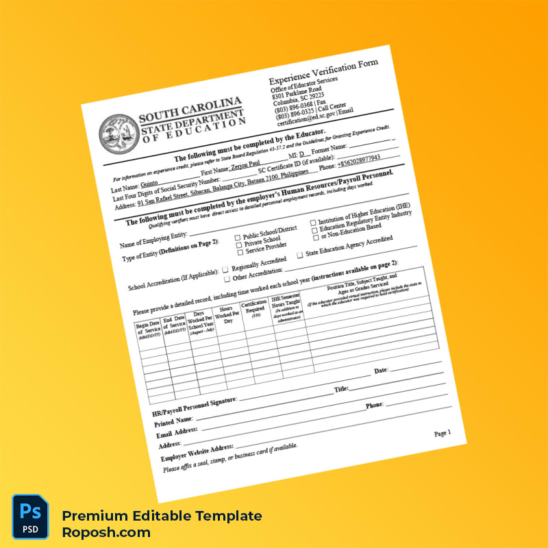 Customizable Philippines Office of Educator Services Employment Verification Letter Word & PDF Template 2 page Customizable Philippines Office of Educator Services Employment Verification Letter Word & PDF Template 2 page