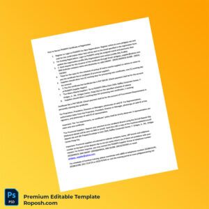 Customizable Philippines PhilGEPS Registration Certificate Editable Word & PDF Template