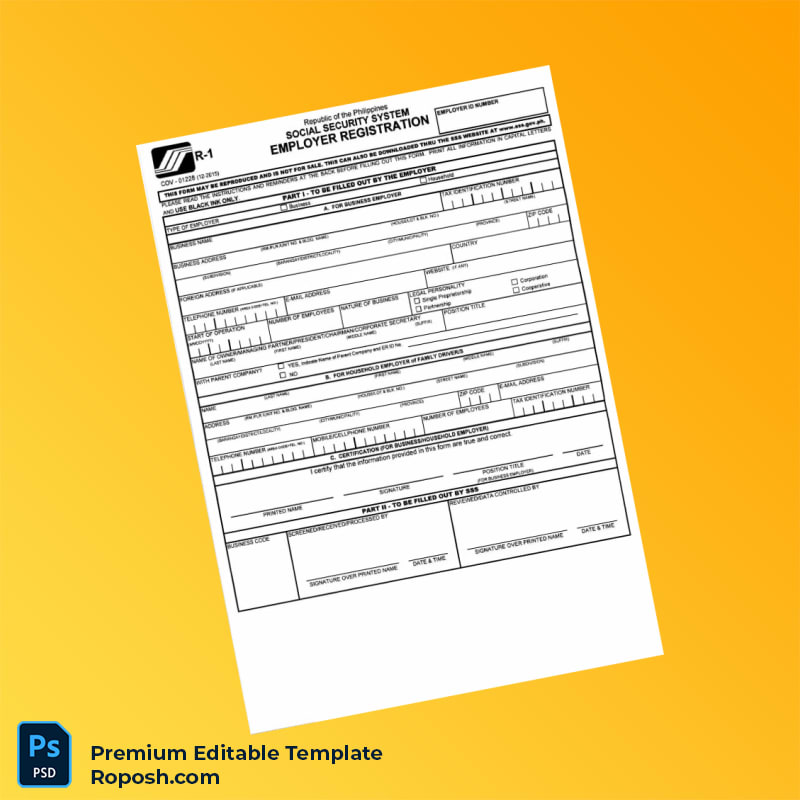Customizable Philippines Social Security System Registration Certificate Editable Word & PDF Template 3 page Customizable Philippines Social Security System Registration Certificate Editable Word & PDF Template 3 page