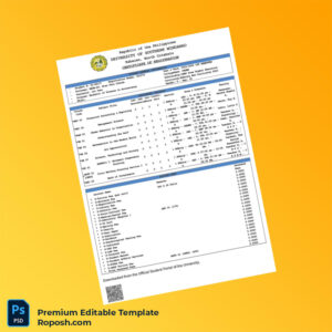 Customizable Philippines University Registrar Certificate of Registration Editable Word & PDF Template 2 page Customizable Philippines University Registrar Certificate of Registration Editable Word & PDF Template 2 page