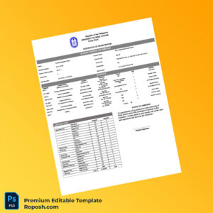 Customizable Philippines University of Rizal System Certificate of Registration Editable Word & PDF Template 2 page Customizable Philippines University of Rizal System Certificate of Registration Editable Word & PDF Template 2 page