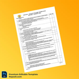 Customizable Portugal Embassy Family Reunification Visa Checklist Editable Word & PDF Template 3 page