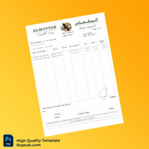 Qatar Almuftah Travel Invoice Template in Word and PDF formats 6 page