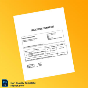 Qatar SHK – Khalifa Eid Mohamed T Al Thani Invoice Template in Word and PDF formats