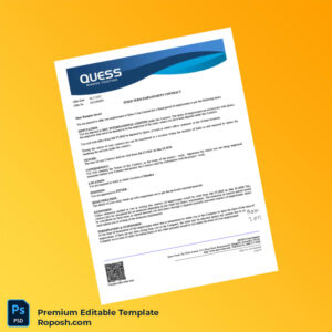 Customizable Quess Corporation Employment Verification Letter Word & PDF Template 5 page