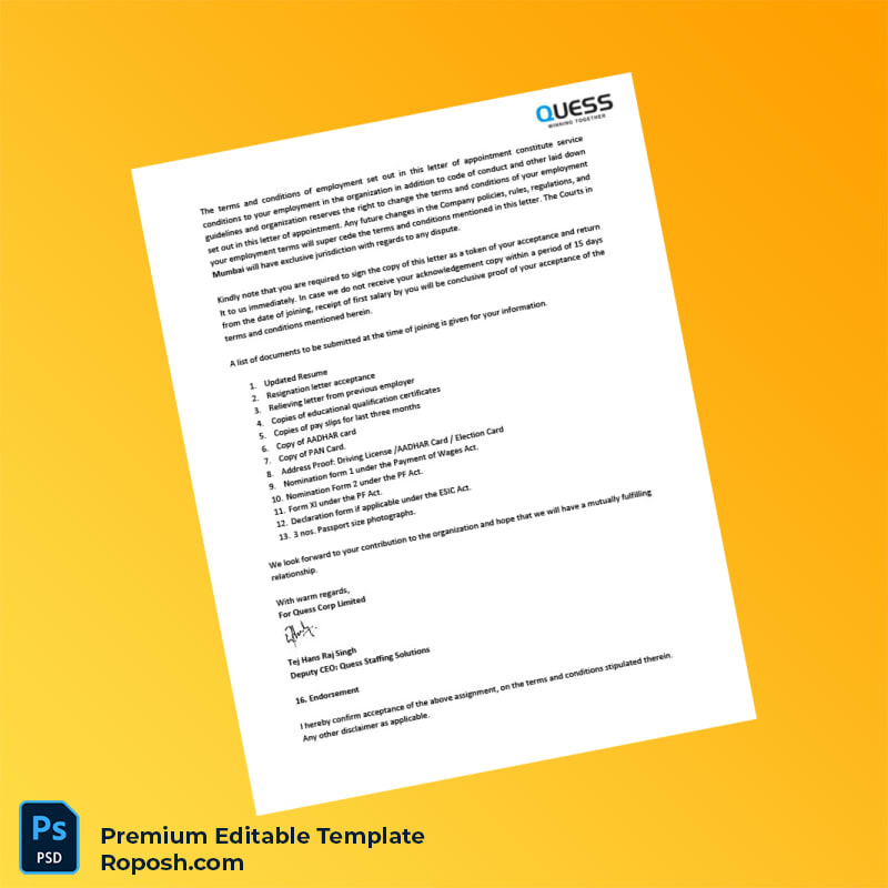 Customizable Qwess Corporation Salary Certificate Word & PDF Template 6 page Customizable Qwess Corporation Salary Certificate Word & PDF Template 6 page