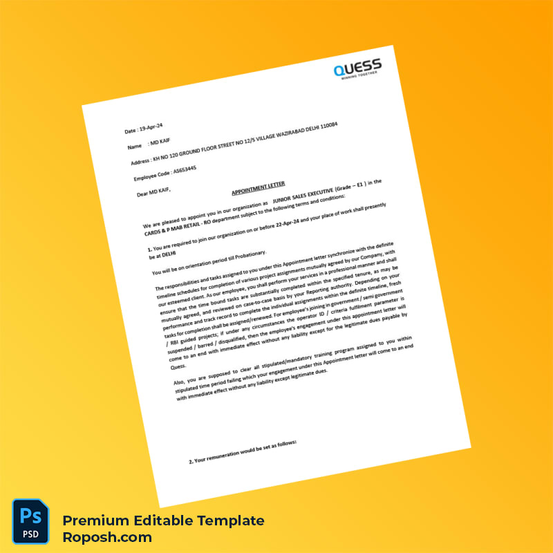 Customizable Qwess Corporation Salary Certificate Word & PDF Template 6 page Customizable Qwess Corporation Salary Certificate Word & PDF Template 6 page