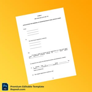 Customizable Real Estate Regulatory Authority Application for Renewal of Registration of Real Estate Agent Editable Word & PDF Template 2 page Customizable Real Estate Regulatory Authority Application for Renewal of Registration of Real Estate Agent Editable Word & PDF Template 2 page