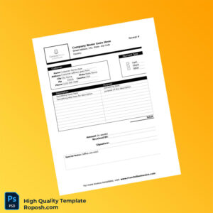 Receipt Invoice Template in Word and PDF formats 5 page Receipt Invoice Template in Word and PDF formats 5 page