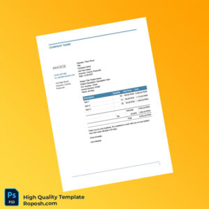 Romania Company Name Invoice Template in Word and PDF formats