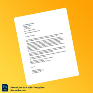 Customizable Royal Bank of Canada Employment Verification Letter Word & PDF Template