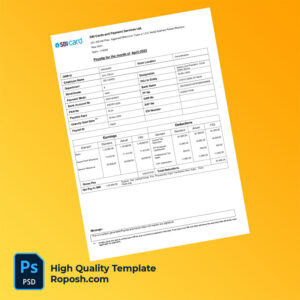 SBI Cards and Payment Services Ltd payslip word and pdf template