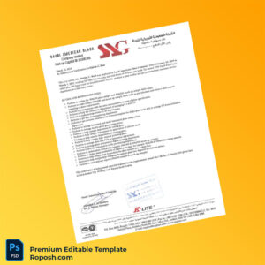 Customizable Saudi Arabia Saudi American Glass Company Employment Verification Letter Word & PDF Template