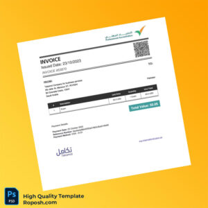 Saudi Arabia Takamol Company Invoice Template in Word and PDF formats