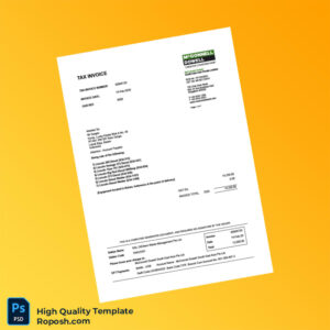 Singapore McConnell Dowell Tax Invoice Template in Word and PDF formats