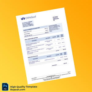 Singapore OVH Singapore Pte Ltd Invoice Template in Word and PDF formats 2 page Singapore OVH Singapore Pte Ltd Invoice Template in Word and PDF formats 2 page