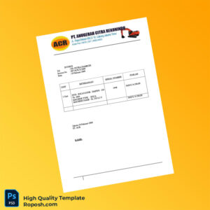 Singapore PT ACR Invoice Template in Word and PDF formats