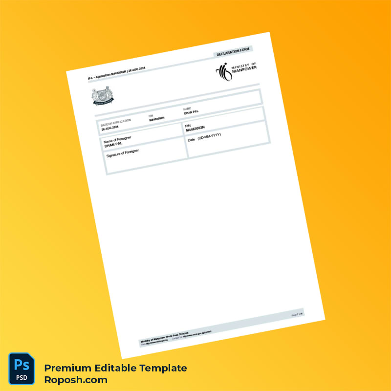 Customizable Singapore Pabna Restaurant Pte Ltd Employment Verification Letter Word & PDF Template 8 page Customizable Singapore Pabna Restaurant Pte Ltd Employment Verification Letter Word & PDF Template 8 page