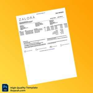 Singapore Zalora Invoice Template in Word and PDF formats 2 page Singapore Zalora Invoice Template in Word and PDF formats 2 page