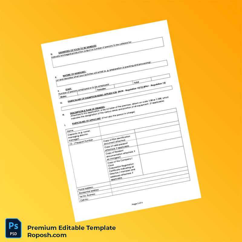 Customizable South Africa Health Department Certificate of Acceptability Editable Word & PDF Template 4 page Customizable South Africa Health Department Certificate of Acceptability Editable Word & PDF Template 4 page