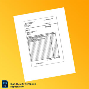 South Africa Jiri Safarik Associates Invoice Template in Word and PDF formats