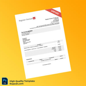 South Africa Register Domain SA Pty Ltd Tax Invoice Template in Word and PDF formats South Africa Register Domain SA Pty Ltd Tax Invoice Template in Word and PDF formats