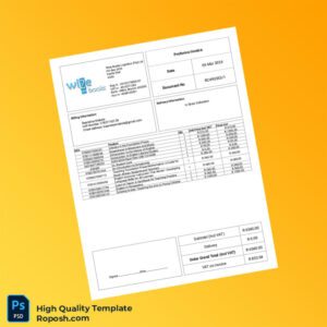 South Africa Wize Books Proforma Invoice Template in Word and PDF formats