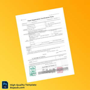 South Korea Gyeonggi-do Gunpo-si Plant Registration Certificate Template in Word and PDF formats South Korea Gyeonggi-do Gunpo-si Plant Registration Certificate Template in Word and PDF formats