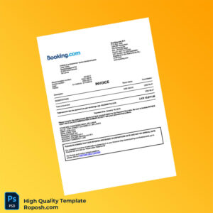 Sri Lanka Booking com Invoice Template in Word and PDF formats Sri Lanka Booking com Invoice Template in Word and PDF formats