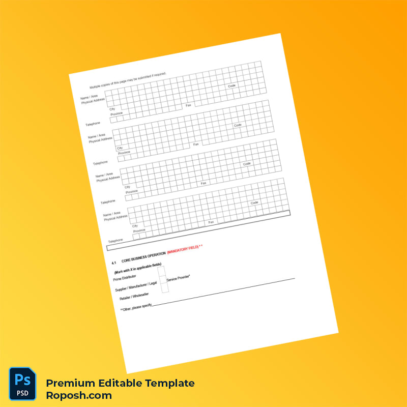 Customizable Supplier Registration Certificate Editable Word & PDF Template 6 page Customizable Supplier Registration Certificate Editable Word & PDF Template 6 page