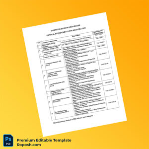 Customizable Tanzania Engineers Registration Board Registration Certificate Editable Word & PDF Template Customizable Tanzania Engineers Registration Board Registration Certificate Editable Word & PDF Template